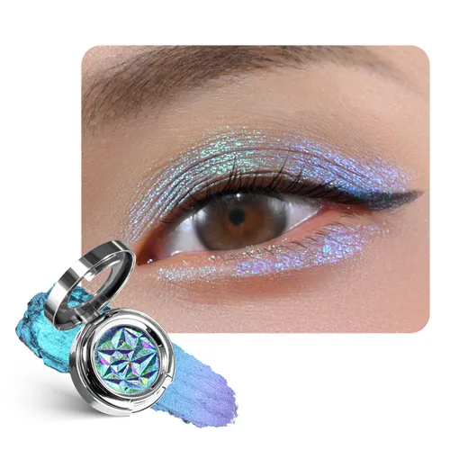 Miniatura 17 de CHARMACY Sombra de ojos multicromática con purpurina, sombra de ojos brillante con pigmentación intensa, sombra de ojos con acabado duocromático