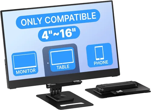 Ingnok Soporte ajustable para tableta, soporte para monitor portátil compatible con monitor portátil, tableta, teléfono, iPad, Surface Pro, Kindle