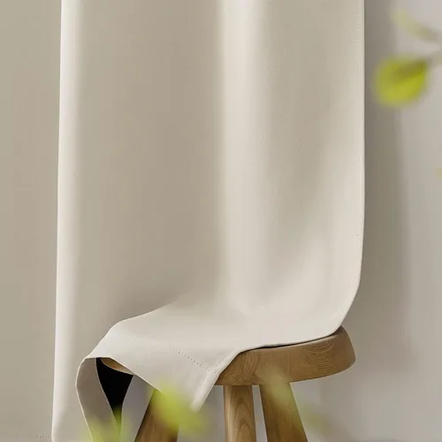 Miniatura 7 de WUBODTI - Cortinas opacas 100% crema para dormitorio o sala de estar de 84 pulgadas de largo, 2 paneles, cortinas modernas de aislamiento térmico