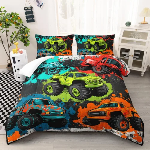 Miniatura 14 de AILONEN Juego de ropa de cama con estampado de gato en acuarela, tamaño individual con gatos y huellas para niños y niñas, juego de edredón suave