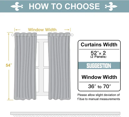 Miniatura 7 de ChrisDowa Cortinas 100% opacas para dormitorio con forro negro, 2 capas gruesas, totalmente opacas, con aislamiento térmico y ojales, juego de 2