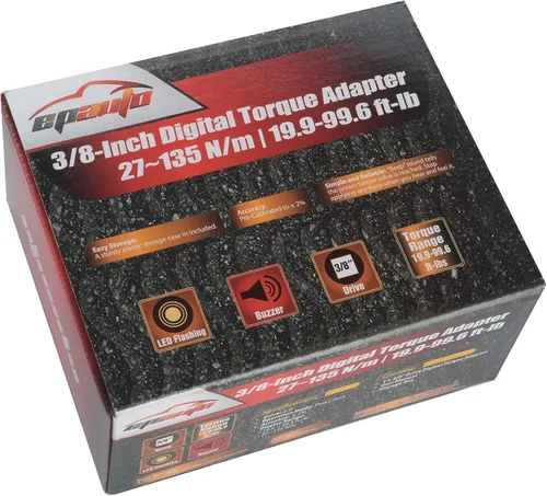 Miniatura 9 de EPAuto Adaptador de par digital de 3/8 pulgadas, 19.9-99.6 ft-lb