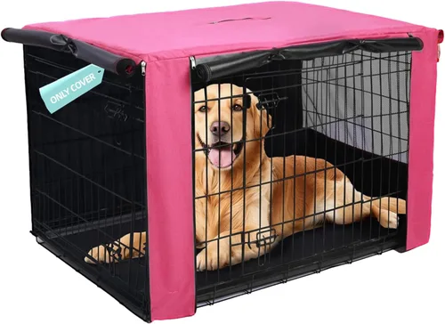 Miniatura 23 de HiCaptain - Cubierta de doble puerta para jaula de perro (para cajas de alambre de 24 30 36 42 48 pulgadas)