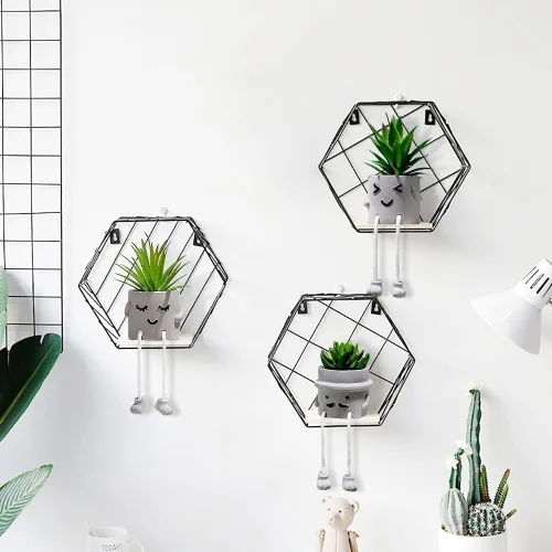 Miniatura 6 de MAKHOT 4 plantas suculentas artificiales creativas con maceta de cemento, planta pequeña falsa para escritorio, suculentas falsas para decoración
