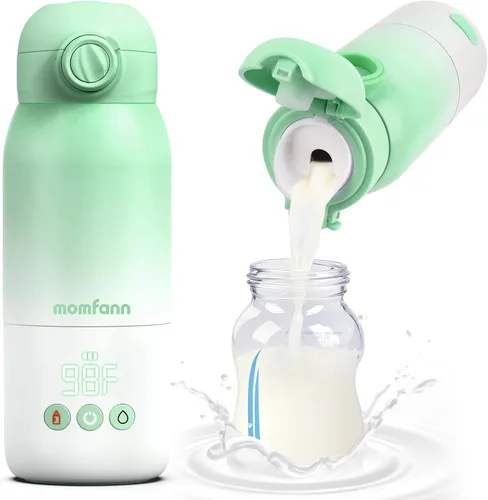 Miniatura 11 de Calentador de biberones portátil para viajes, modos duales de calentamiento para leche materna y agua, calentador de biberones de leche portátil