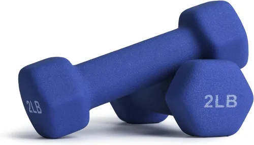 Miniatura 9 de Portzon Mancuernas de neopreno con agarre antideslizante para ejercicio de entrenamiento corporal total y tonificación muscular, compatible con 2