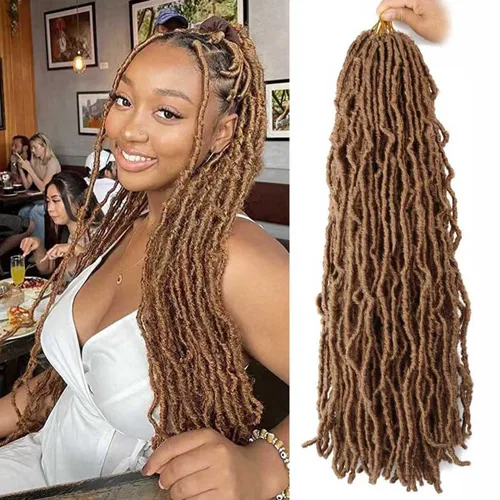 Miniatura 19 de Mytarku 8 paquetes de rastas suaves de 24 pulgadas con extremos rizados, rastas de pelo sintético de ganchillo bohemias para mujeres rastas de 1b