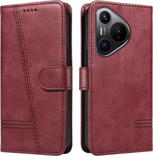 Miniatura 67 de Funda con tapa para Huawei Nova Lite 3, protección de 360 grados, a prueba de golpes, de piel sintética, con función atril y 3 ranuras