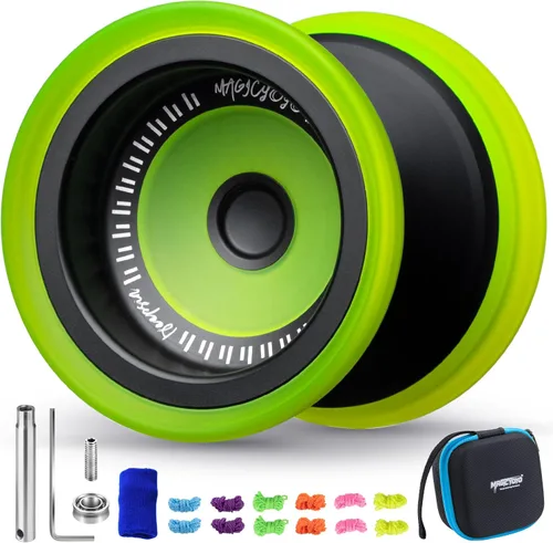 Miniatura 11 de MAGICYOYO Yoyo Sensible para Niños de 8 a 12 años, Paquete de 2 Yoyos, Truco Profesional de Girar con Dedo para Avanzados, Yoyo de Metal de Doble