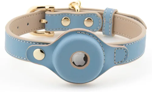 Miniatura 9 de Collares, arneses y correas para perros Nina Woof de Cupertino, fabricados con cuero vegano con soporte para dispositivo de seguimiento de perros