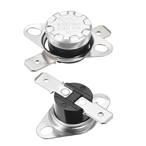 Miniatura 62 de uxcell KSD301 Termostato 32.0 °F/32 ° F 10 A Normalmente Cerrado N.C Ajuste Snap Disc Interruptor de temperatura para microondas, horno, cafeteras 2