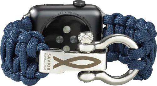 Miniatura 23 de Correa de paracord Savior Survival Gear, compatible con Apple Watch de 49/45/44/42/41/40/38 mm, correa de iWatch Series Ultra 10 9 8 7 6 5 4 3 2 1