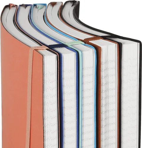 Miniatura 3 de Diarios de negocios, paquete de 2 cuadernos B5 de rayas universitarias de tapa suave grande con papel rayado grueso de 100gsm, 376 páginas