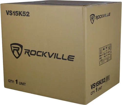 Miniatura 9 de Rockville VS15K52 - Subwoofer para automóvil K5 de 2000 W de 15 pulgadas en recinto ventilado, bobina de voz única de 2 ohmios, caja MDF
