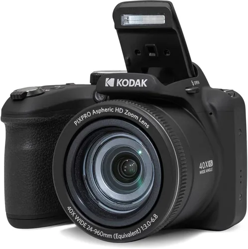 Miniatura 3 de Kodak PIXPRO AZ405 - Cámara digital (negro), zoom óptico 40X, 20MP, video de 1080p, tarjeta SD de 32 GB, baterías AA extra recargables, cargador