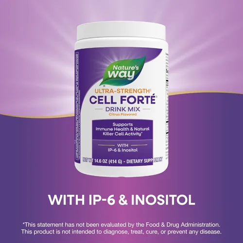 Miniatura 4 de Nature's Way Ultra Strength (1) Cell Forté Drink Mix, IP-6 y suplemento en polvo de inositol, apoya la salud inmunológica y la actividad natural