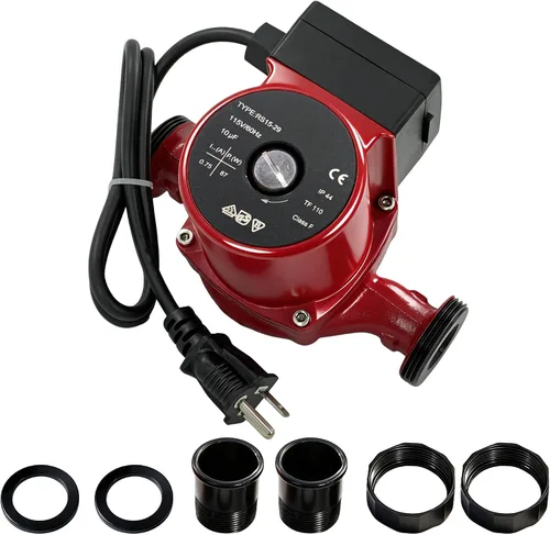 Miniatura 19 de UPS26-99FC 52722512 Bomba de circulador de agua/bomba de caldera 1/6HP Compatible con calefacción radiante, calefacción hidrónico, calefacción