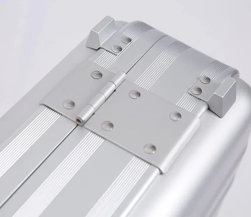 Miniatura 4 de urecimy Maletín de metal, caja de herramientas de aluminio, maletín para cuaderno, plateado