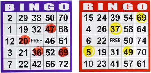 Miniatura 5 de SEETOOOGAMES Tarjetas de papel para juego de bingo – 1 Tarjeta – 100 libros de 5 hojas