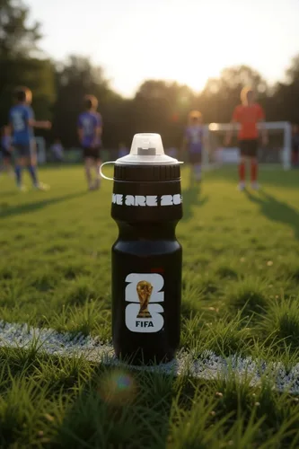 Miniatura 2 de Edición oficial de la Copa Mundial de la FIFA 2026, botella de agua recargable de 24 onzas, sin BPA, reutilizable, apta para lavavajillas con tapa