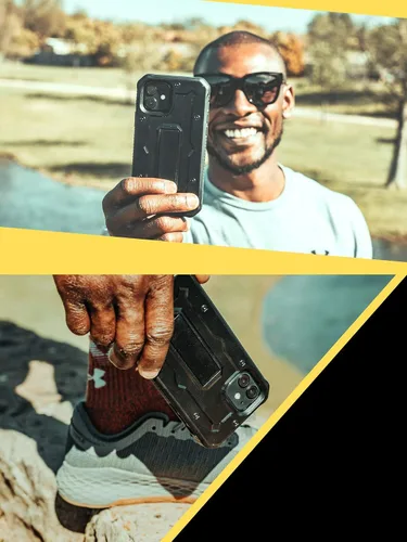Miniatura 3 de ArmadilloTek Vanguard - Funda diseñada para iPhone 12 / iPhone 12 Pro (6.1 pulgadas) de grado militar, cuerpo completo, resistente, con protector