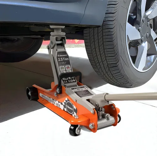 Miniatura 7 de gato de piso de perfil bajo de 2.5 toneladas para carreras, construcción de acero de alta resistencia, rango de elevación 8.51 cm-36 cm
