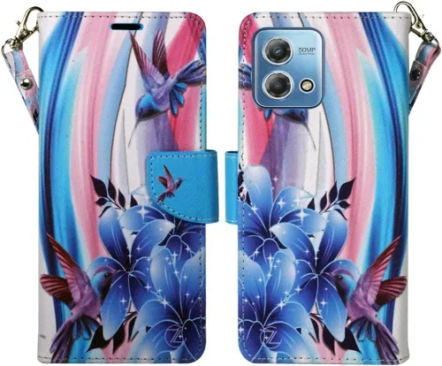 Zase Funda para teléfono Moto G Stylus 5G (2023) para mujer, de piel sintética, diseño bonito con correa para la muñeca, ranura para tarjeta de