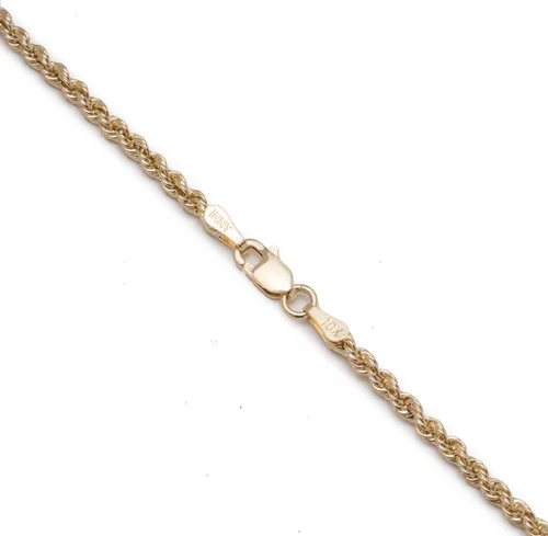 Miniatura 3 de Floreo 10k Yellow Gold 2.5mm Hollow Rope Chain Bracelet and Anklet