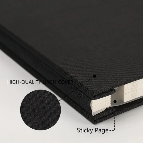 Miniatura 3 de Álbum de fotos autoadhesivo con páginas para fotos 4x6 5x7 8x10, álbum de recortes magnético con páginas adhesivas, libros con un bolígrafo metálico
