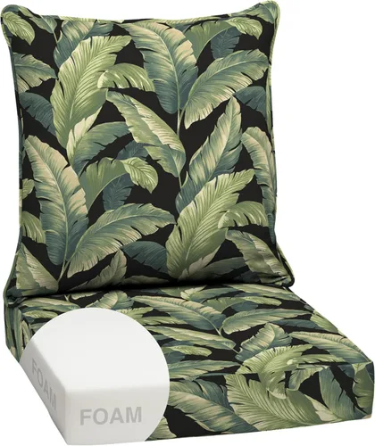 Miniatura 25 de Arden Outdoor Deep Seat Cushion Set, 24 x 24 pulgadas, Cojín para patio resistente al clima, a la lluvia y a la decoloración para silla, sofá y sofá