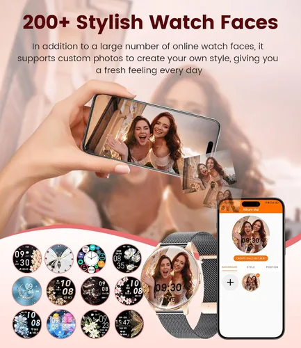 Miniatura 7 de LIGE Reloj inteligente para mujer, pantalla AMOLED de 1.43 pulgadas con respuesta/llamada para iPhone/Android/Samsung, rastreador de actividad