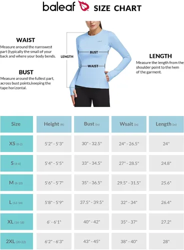 Miniatura 6 de BALEAF Camiseta térmica de forro polar para mujer, manga larga, con agujeros para los pulgares, bolsillo con cremallera para clima frío