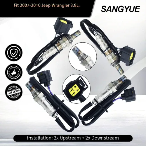 Miniatura 2 de Sensor de oxígeno para Jeep Wrangler 2007 2008 2009 3.8L Upstream + Downstream 4PCS