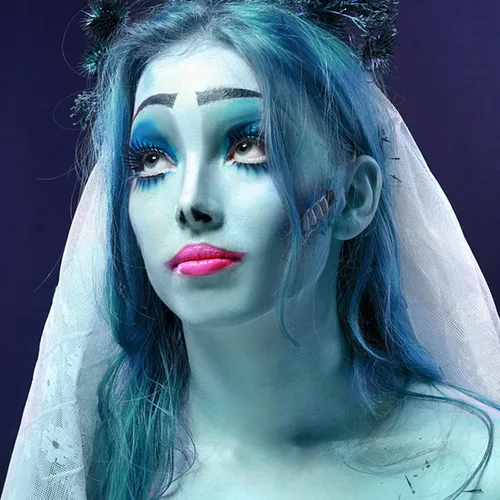 Miniatura 5 de MEICOLY 2 unidades de sombra de ojos en barra azul para Halloween, cadáver, novia, avatar, sally, maquillaje, crayón metálico, impermeable