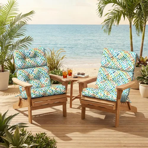 Miniatura 6 de Cojines para sillas de patio con respaldo alto para exteriores, cojines Adirondack para jardín, porche, hogar, oficina, uso en sillas, 44 x 22 x 4