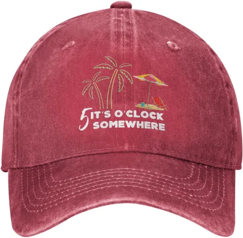 Miniatura 5 de 5 Oclock Somewhere Hat Its 5 O' Clock Somewhere Cap for Men Dad Hats Funny Cap Azul marino