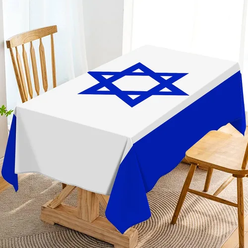 Hafangry Mantel de bandera de Israel, decoración del Día de la Independencia de Israel, festival judío, cocina, comedor, decoración del hogar, 60 x