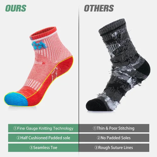 Miniatura 2 de innotree Paquete de 5 calcetines acolchados de senderismo para mujer, calcetines ligeros que absorben la humedad, para exteriores, senderismo