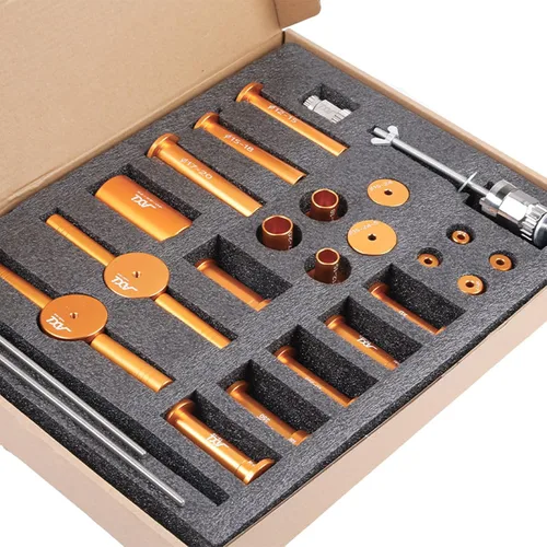 Miniatura 6 de Kit de herramientas de prensa y extracción de cojinetes de cubo de bicicleta de alta calidad, compatible con DT Swiss EXP, DT350, XD, NOVATEC