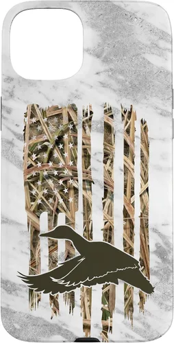Miniatura 9 de Funda de caza de caza para iPhone 13 Pro Max con diseño de camuflaje gris y bandera de Estados Unidos