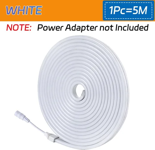 Miniatura 7 de Tiras de Luces LED de Neón Blancas de 12V - 16.4 Pies Flexibles Impermeables Cortables, Luces de Cuerda de Neón de Silicona Flexible para Cocina