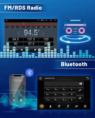 Miniatura 5 de [4Core 64G] Android 15 Estéreo de coche para Honda Odyssey 2005-2010, Hikity Pantalla táctil de 10.1 pulgadas, unidad principal de radio de coche
