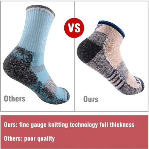 Miniatura 3 de FEIDEER Calcetines de senderismo para hombre, paquete múltiple de calcetines acolchados para senderismo al aire libre