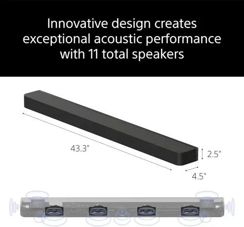 Miniatura 6 de Sony BRAVIA 5 TV inteligente Mini LED 4K de 55 pulgadas (K-55XR50) y barra de sonido BRAVIA Theater Bar 8 de 11 altavoces con Dolby Atmos