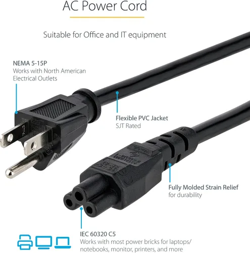 Miniatura 3 de Cable de alimentación para laptop de 3 pies (3.3 ft)