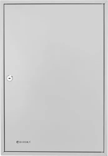 Miniatura 3 de Barska Gabinete para llaves de 240 posiciones con ganchos numerados, organizador de llaves de acero para montaje en pared, caja fuerte con registro