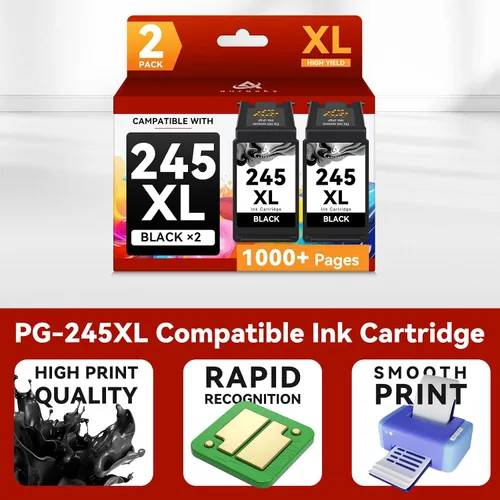 Miniatura 4 de 245XL - Cartuchos de tinta negra compatibles con Canon PG-245 245 XL PG-245XL para PIXMA TR4520 TS302 MG2525 TR4527 TS3322 MG3022 MX490 TS202