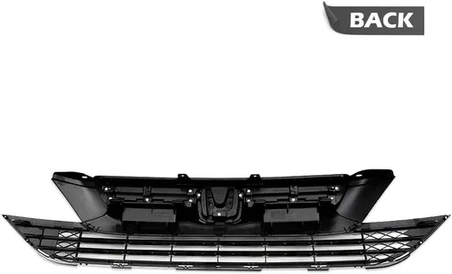 Miniatura 3 de PIT66 Protector de parrilla de parachoques delantero superior e inferior, compatible con Honda CRV 07-09 negro/cromo