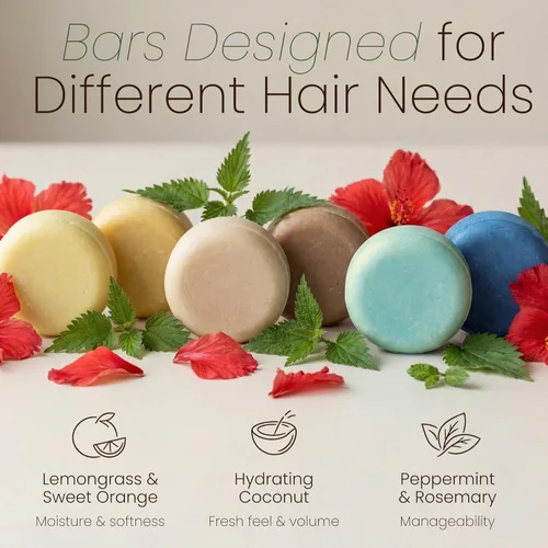 Miniatura 2 de Barra de champú de aceite de coco y argán, hidratante profunda para cabello seco dañado. Champú sólido hidratante y nutritivo para cabello rizado