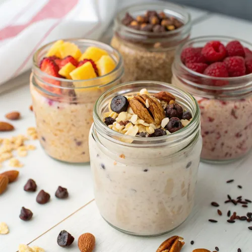 Miniatura 3 de Oats Overnight Paquete de variedad para fiesta - Batido proteico de desayuno alto en proteínas y fibra - Harina de avena sin gluten, avena sin OGM